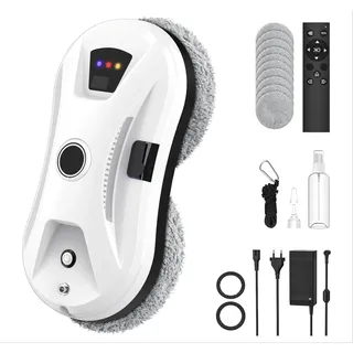 Deedlite Clevio RoboClean Osmo Fensterputzroboter, Automatischer Fensterreiniger mit Starker Saugkraft & Wassersprühen, Kantenerkennung & 3 Reinigungsmodi Intelligente Navigation