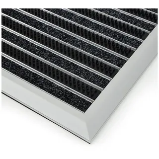 Karat Fußmatte Alu-Türmatte Excellent Rips und Bürsten, verschiedene Größen, Höhe: 20 mm, rostfrei 39 cm x 60 cm x 20 mm