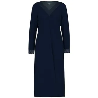 CALIDA Nachthemd Elegant Dreams Damen (1-tlg) 12cm Länge, seidig weich, fließend, feine Spitze blau XXS (32/34)