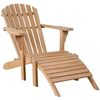 Mr. Deko Adirondack Montreal Liegesessel 141 x 73 x 86 cm natur