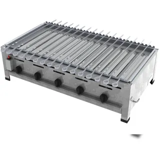 ChattenGlut Schaschlikgrill Kebabgrill 5-flammig mit Spieß Aufsatz im Mangal Style 18kW