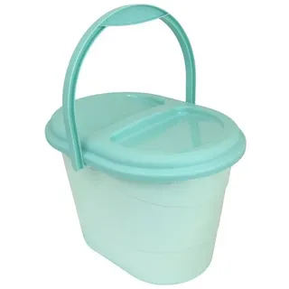 Kinderwelt Premium Windeleimer aquamarin mit Deckel und Tragegriff