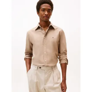 Tommy Hilfiger Langarmhemd SOLID HERITAGE OXFORD Regular Fit Regular Fit Oxford Casual braun XXXL
