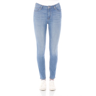 Lee Damen Jeans Scarlett High Skinny Fit Skinny Fit Used Light Hoher Bund Reißverschluss L 29
