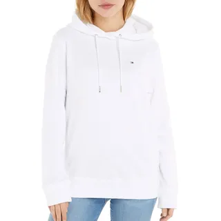 Tommy Hilfiger Damen Hoodie mit Kapuze , Weiß (Optic White), XS - XS