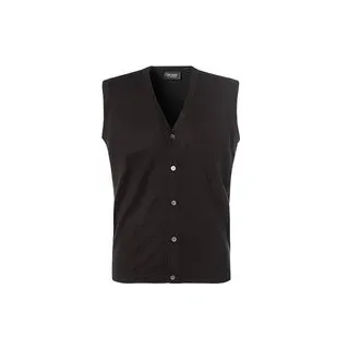 Cipriani Herren Strickweste schwarz unifarben, schwarz, Herbst/Winter 2021/2022