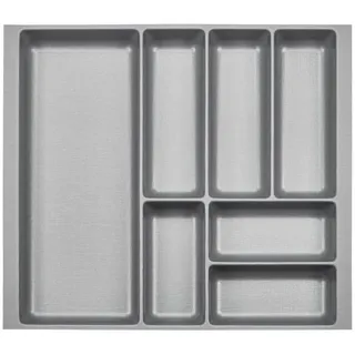 Orga-Box SOTECH ORGA-BOX-2 Besteckeinsatz Tiefe: 462 mm Höhe 50,5 mm für Nobilia Küchen Canvas Struktur Silbergrau Breite: 509 mm