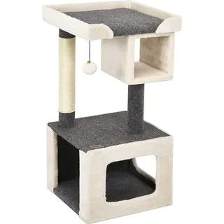 Costway Kratzbaum klein 42 x 42 x 80 cm grau/weiß
