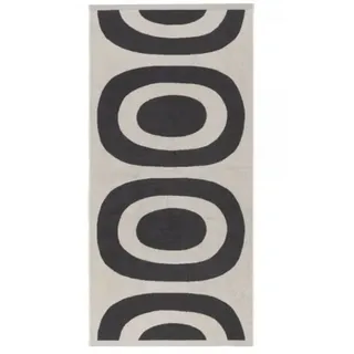 Marimekko - Badetuch, Duschtuch - Melooni - Baumwolle - Farbe: Charcoal-Off White - 70 x 150 cm