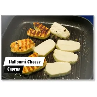 Traditioneller zypriotischer Halloumi-Käse, Kühlschrankmagnet
