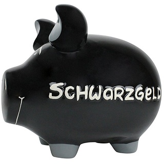 NO NAME Spardose Sparschwein Schwarzgeld, Keramik, Spardose, B 17 cm, Schriftzug Schwarzgeld schwarz