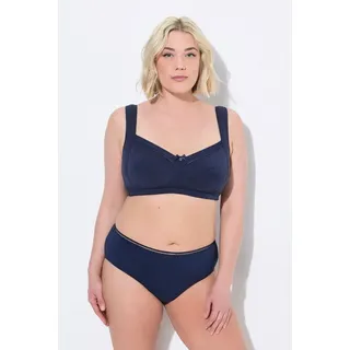 Ulla Popken Damen große Größen Übergrößen Plus Size Entlastungs-BH, bügellos, Spitze Nachtblau 105C 838461139-105C - 105C