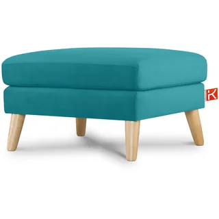 Konsimo® Sitzhocker, Türkis, Buchenholz, 65x46x80 cm, FSC 100%, Hergestellt in Europa, Wohnzimmer, Hocker