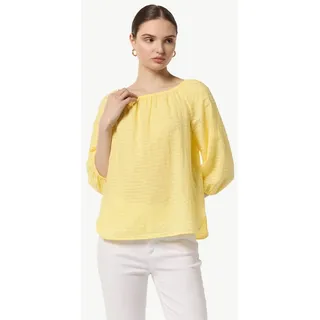 comma Kurzarmbluse Bluse Off-Shoulder-Bluse aus Viskosemix gelb 40 EU