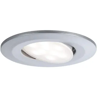 Paulmann Einbauleuchte Calla 6er Pack schwenkbar IP65 rund 90mm 6W 530lm 4000K Chrom matt