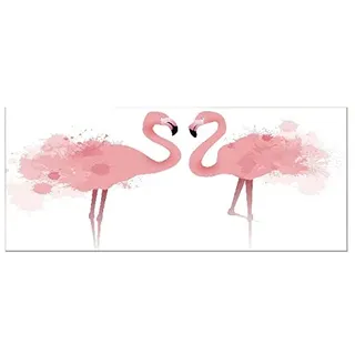 Homemania HM20KNV70x100-200 Bild Flamingo – Tiere – für Wohnzimmer, Schlafzimmer, Mehrfarbig, Polyester, Holz, 70 x 3 x 100 cm