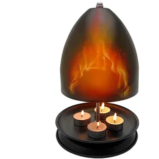 Teelichtofen zum Heizen,Teelichtofen,Teelichtherd und Ofen aus Metall | Großer, platzsparender, schnell erhitzender Kerzenofen mit weichem Licht, Kerzenheizhalter für Büros, Wohnzimmer,