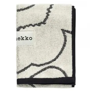 Marimekko Badetücher Gästehandtuch Piirto Unikko Ivory / Black (30x50cm)