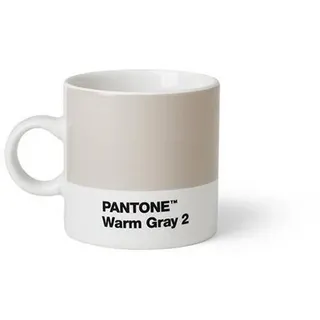 PANTONE Kaffeeservice, Fine Bone, PANTONE Porzellan Espressotasse, dickwandig, spülmaschinenfest, 120ml grau
