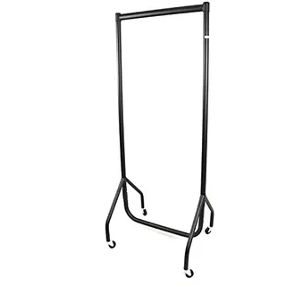 Stabiler Kleiderständer | Rollständer | Kleiderständer mit Rollen | Breite 61cm, schwarz