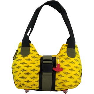 Hobo BAG TO LIFE "Upgrade Ladies Bag" Gr. B/H/T: 40 cm x 20,5 cm x 11,5 cm, bunt (gelb, olivgrün) Damen Taschen Handtaschen aus recyceltem Material