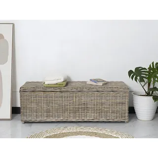 vente-unique Truhe und Kiste Gao Grau 130 cm