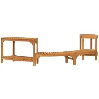 Vopese Whirlpool Umrandung Halbrund 252x111.5x55.5 cm Massivholz Akazie Schwimmb?der und Badebereiche Schwimmb?der und Badebereiche Model4108126