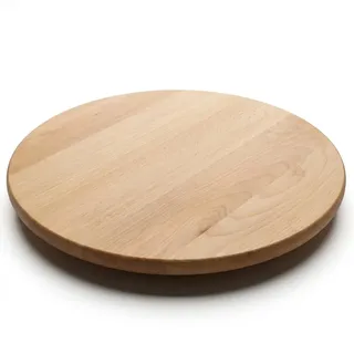 PEEWIT Drehteller Holz 40 cm rund aus Buchenholz – Servierplatte drehbar für Pizza, Käse & Snacks – stabile Holzplatte für Tisch & Küche