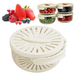 Obst Waschschüssel, Salatschleuder Faltbar, Salad Spinner, Obstwaschmaschine mit Schüsselsieb, Verdickte Doppelschichtspüle zum Waschen und Trocknen von Gemüse (Blanco)