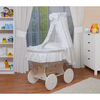Waldin Stubenwagen Waldin Baby Stubenwagen-Set mit Ausstattung,XXL weiß