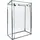 mit Schrägdach 1 x 0,5 x 1,5 m transparent/schwarz
