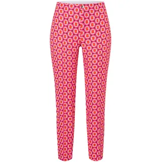 Chinohose MAC "ANNA" Gr. 46, Länge 30, pink (neon pink) Damen Hosen Stoffhosen