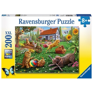 Ravensburger Kinderpuzzle - 12828 Entdecker Auf Vier Pfoten - Katzen Und Hunde-Puzzle Für Kinder Ab 8 Jahren  Mit 200 Teilen Im Xxl-Format