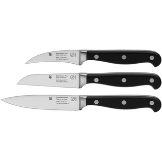 WMF Spitzenklasse Plus Messerset 3teilig, Made in Germany, 3 Messer geschmiedet, Küchenmesser, Schwarz