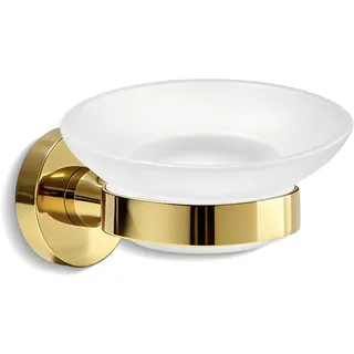Runde Seifenschale, Wandmontage, Badezimmer-Zubehör, Gold | Rostfreier Edelstahl Seifenablage für Badezimmer und Küche