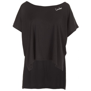 Winshape Damen Ultra leichtes Modal-Shirt MCT010, Dance Style, Fitness Freizeit Sport Yoga Workout T, Schwarz, M