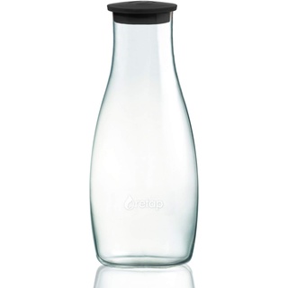 Retap BRP Wasserkaraffe aus Glas, 1,2 kg, Schwarz
