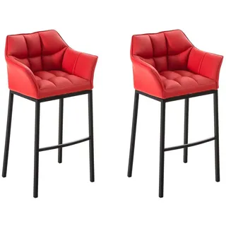CLP Barhocker Damaso Kunstleder (Set, 2er), Kunstleder, bis 240 kg rot