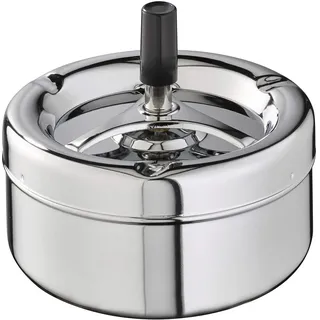 APS DrehAschenbecher Push Ø 13 cm Silber
