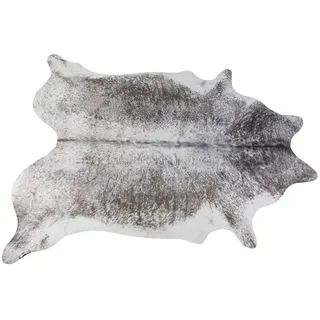 Dekoleidenschaft Fellteppich "Kuhfell" 130x155 cm Dekofell, Kunstfell Teppich, Vorleger, Fellimitat, Tierhaut, Kurzhaar, Sitzauflage, für Wohnzimmer, Schlafzimmer, Küche oder Flur braun