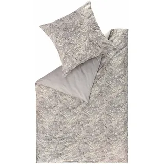Esprit Salmlo Paisley Baumwolle Grau 155 x 220 cm + 80 x 80 cm/40 x 80 cm
