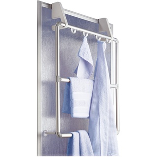 Handtuchhalter für Tür und (LBH 14,50x62x78 cm) - grau