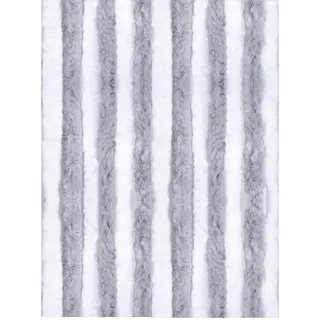 arsvita Flauschvorhang 80x220 cm Unistreifen hellgrau - weiß,