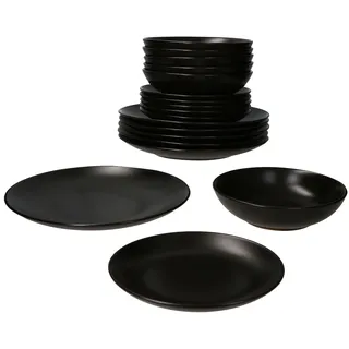 Mambocat 18tlg Tellerset 6 Personen schwarz