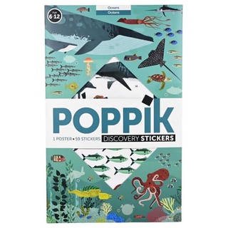 Poppik Stickerposter Discovery - Ozeane (1 Poster + 59 Sticker)