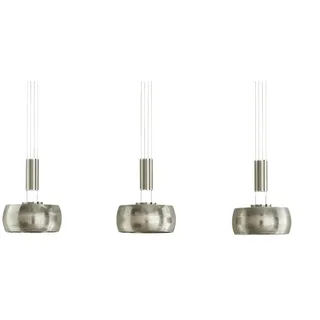 Fischer-Honsel LED-Pendelleuchte  3-flammig  Schirme Nickel-matt antik   , silber , Maße (cm): B: 100 H: 160 T: 20.0