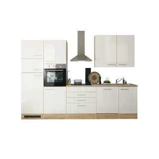 Küchenzeile mit Elektrogeräten  Namur ¦ weiß ¦ Maße (cm): B: 310 H: 211 T: 60