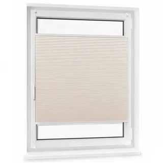 jalousiescout Wabenplissee Pure Wabenplissee, 40 x 180 cm, creme, verdunkelnd, ohne Bohren, klemmen, Klemmfix, Thermo Plissee Sonnen-, Sicht- und Hitzeschutz, für Fenster und Tür beige 40 cm x 180 cm