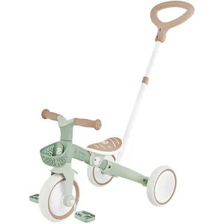 GLOBBER Dreirad für Kinder Learning Trike 3-in-1 Plus salbeigrün