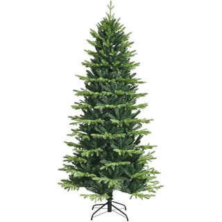 COSTWAY 180cm Künstlicher Weihnachtsbaum, Unbeleuchteter Tannenbaum, Christbaum mit 1462 PE- & PVC-Zweigen & Metallständer, Kunstbaum für Innen- und Außenbereich